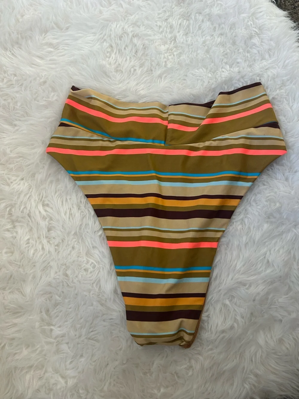 NWT Aerie High Cut Cheeky Striped Women’s Swim Bottoms